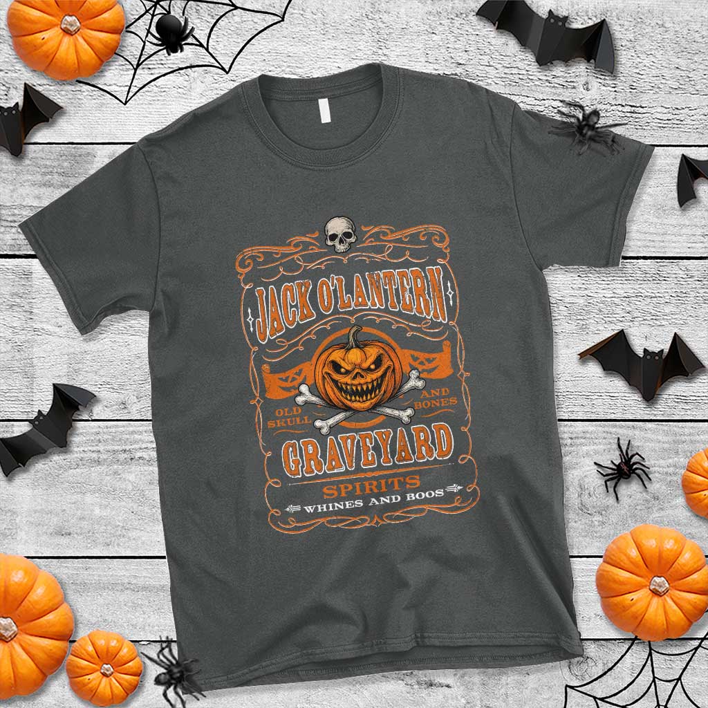 Halloween Jack O Lantern T Shirt Scary Skull Pumpkin Face TS11 Dark Heather Print Your Wear
