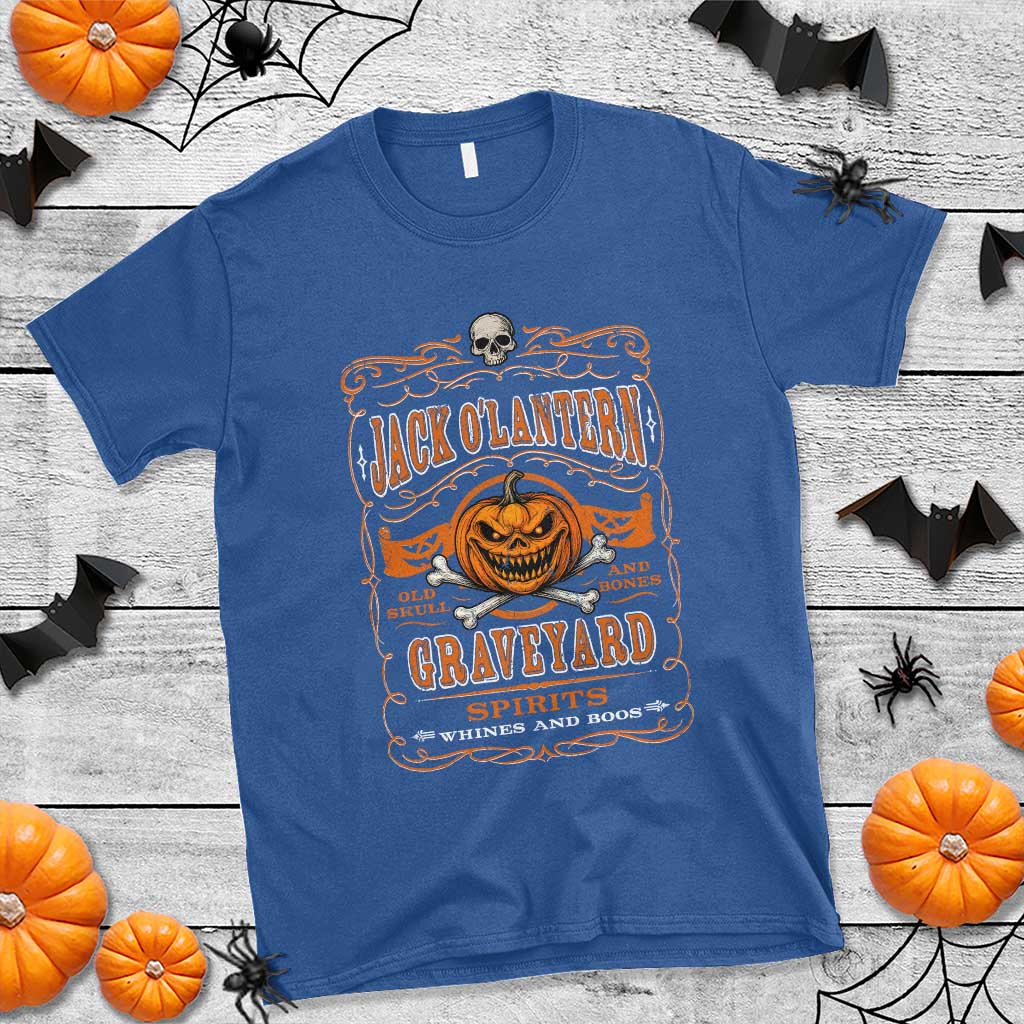 Halloween Jack O Lantern T Shirt Scary Skull Pumpkin Face TS11 Royal Blue Print Your Wear
