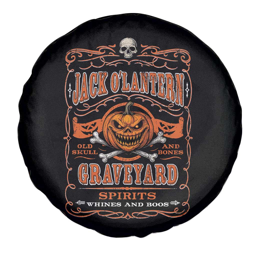 Halloween Jack O Lantern Spare Tire Cover Scary Skull Pumpkin Face TS11 Print Your Wear
