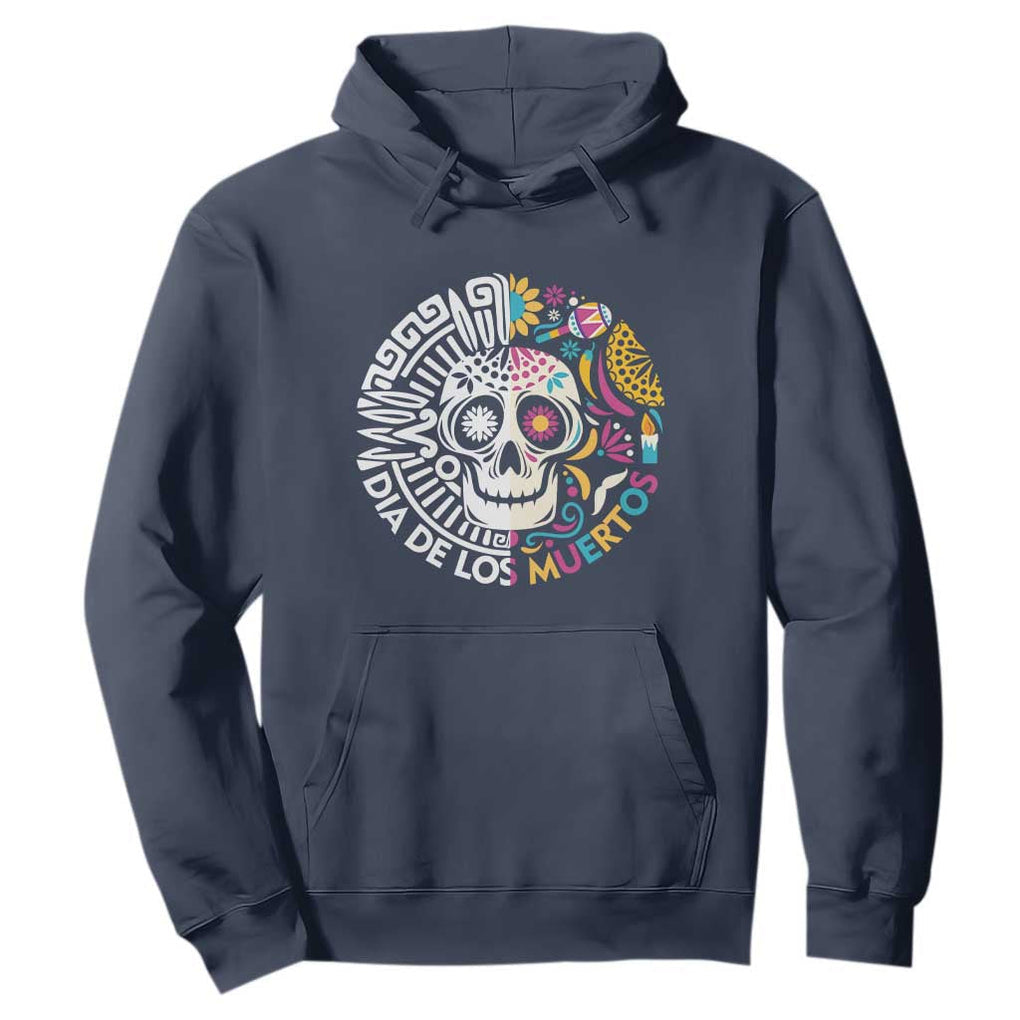 Day Of The Dead Hoodie Dia De Los Muertos Sugar Skull Mexican TS11 Navy Print Your Wear