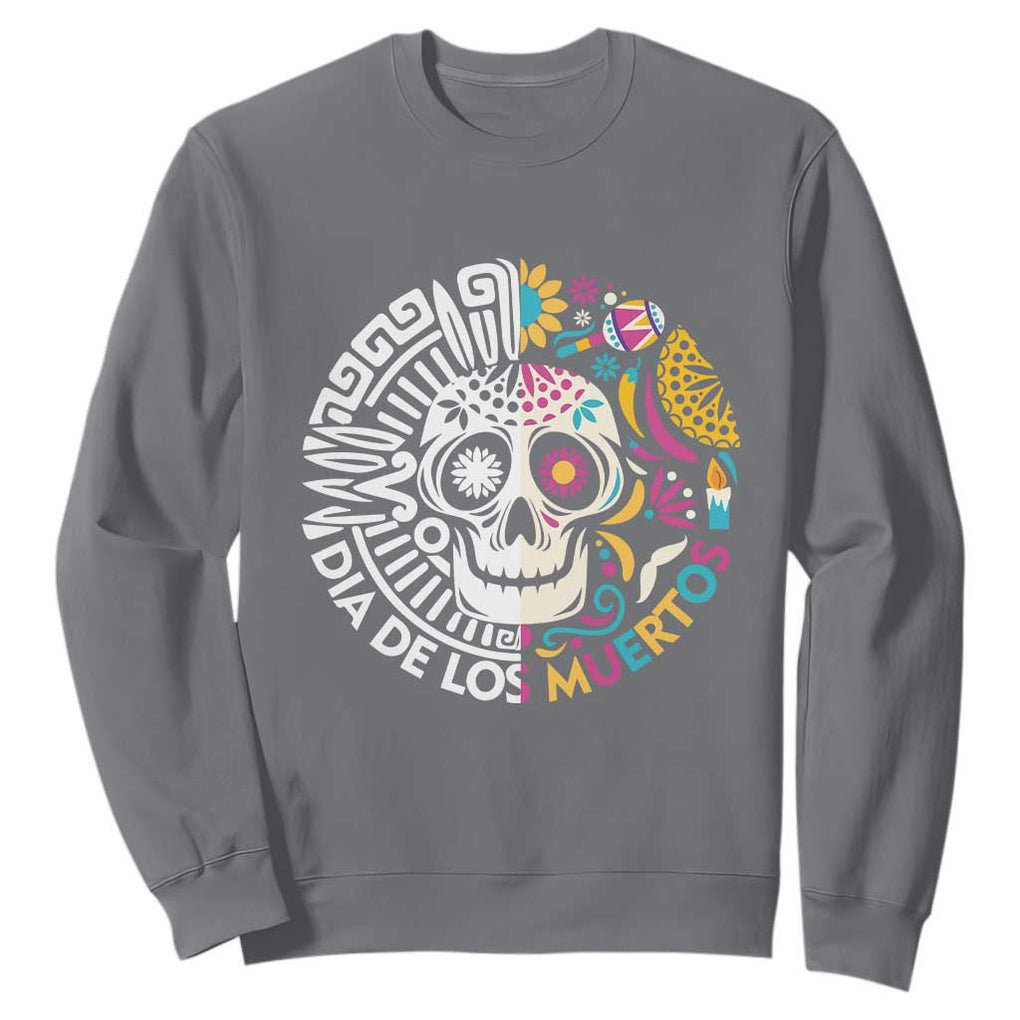 Day Of The Dead Sweatshirt Dia De Los Muertos Sugar Skull Mexican TS11 Charcoal Print Your Wear