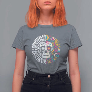 Day Of The Dead T Shirt For Women Dia De Los Muertos Sugar Skull Mexican TS11 Charcoal Print Your Wear