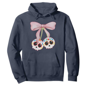 Day Of The Dead Hoodie Sugar Skull Pink Bow Coquette Aesthetic TS11 Navy Print Your Wear