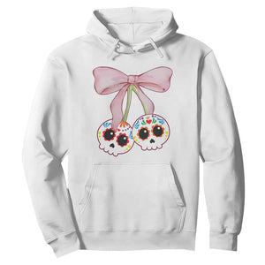 Day Of The Dead Hoodie Sugar Skull Pink Bow Coquette Aesthetic TS11 White Print Your Wear