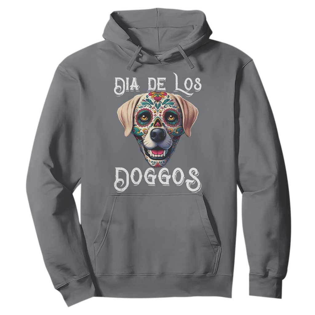 Day Of The Dead Hoodie Dia De Los Doggos Dog Calaca Face Painting TS11 Charcoal Print Your Wear
