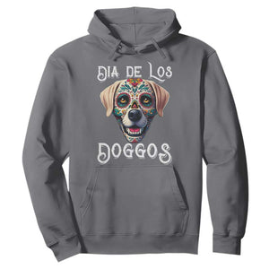 Day Of The Dead Hoodie Dia De Los Doggos Dog Calaca Face Painting TS11 Charcoal Print Your Wear