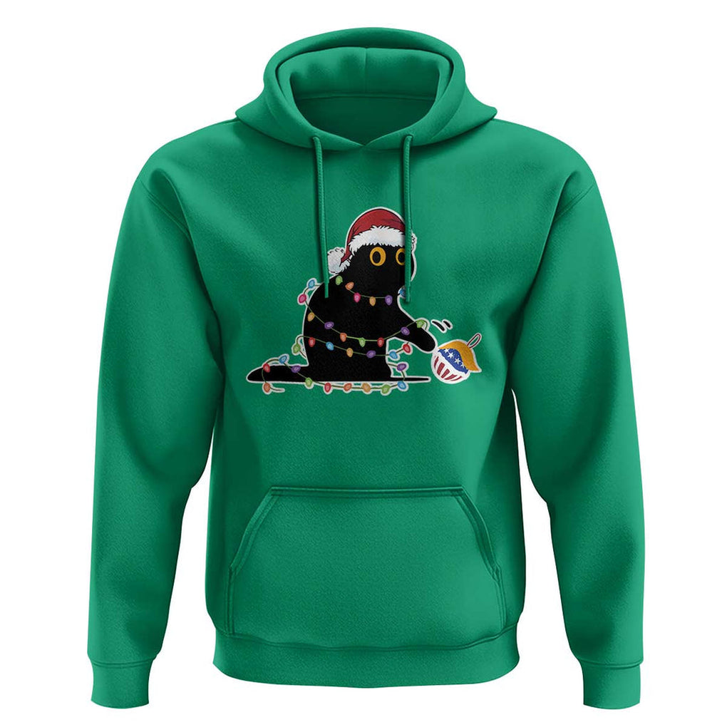 Funny Harris Supporter Hoodie Christmas Black Cat With Bauble TS11 Irish Green Print Your Wear