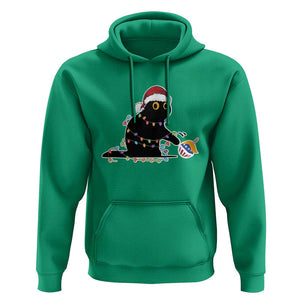 Funny Harris Supporter Hoodie Christmas Black Cat With Bauble TS11 Irish Green Print Your Wear