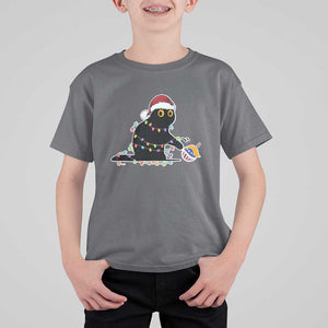 Funny Harris Supporter T Shirt For Kid Christmas Black Cat With Bauble TS11 Charcoal Print Your Wear