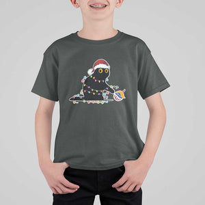 Funny Harris Supporter T Shirt For Kid Christmas Black Cat With Bauble TS11 Dark Heather Print Your Wear