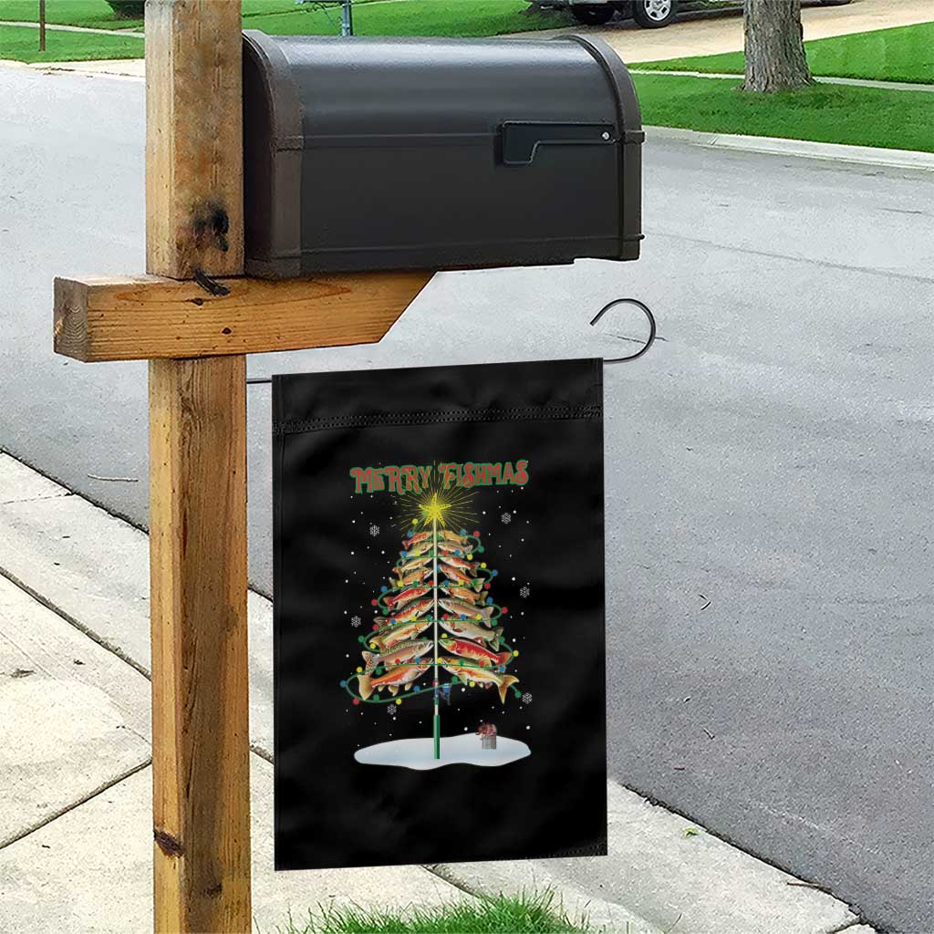 Funny Christmas Fishing Garden Flag Merry Fishmas Fish Xmas Tree Star TS11 Print Your Wear