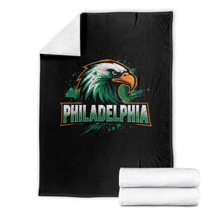PFE Football Lover Throw Blanket Vintage Green Splash Sport Fan Game Day TS11 Black Print Your Wear