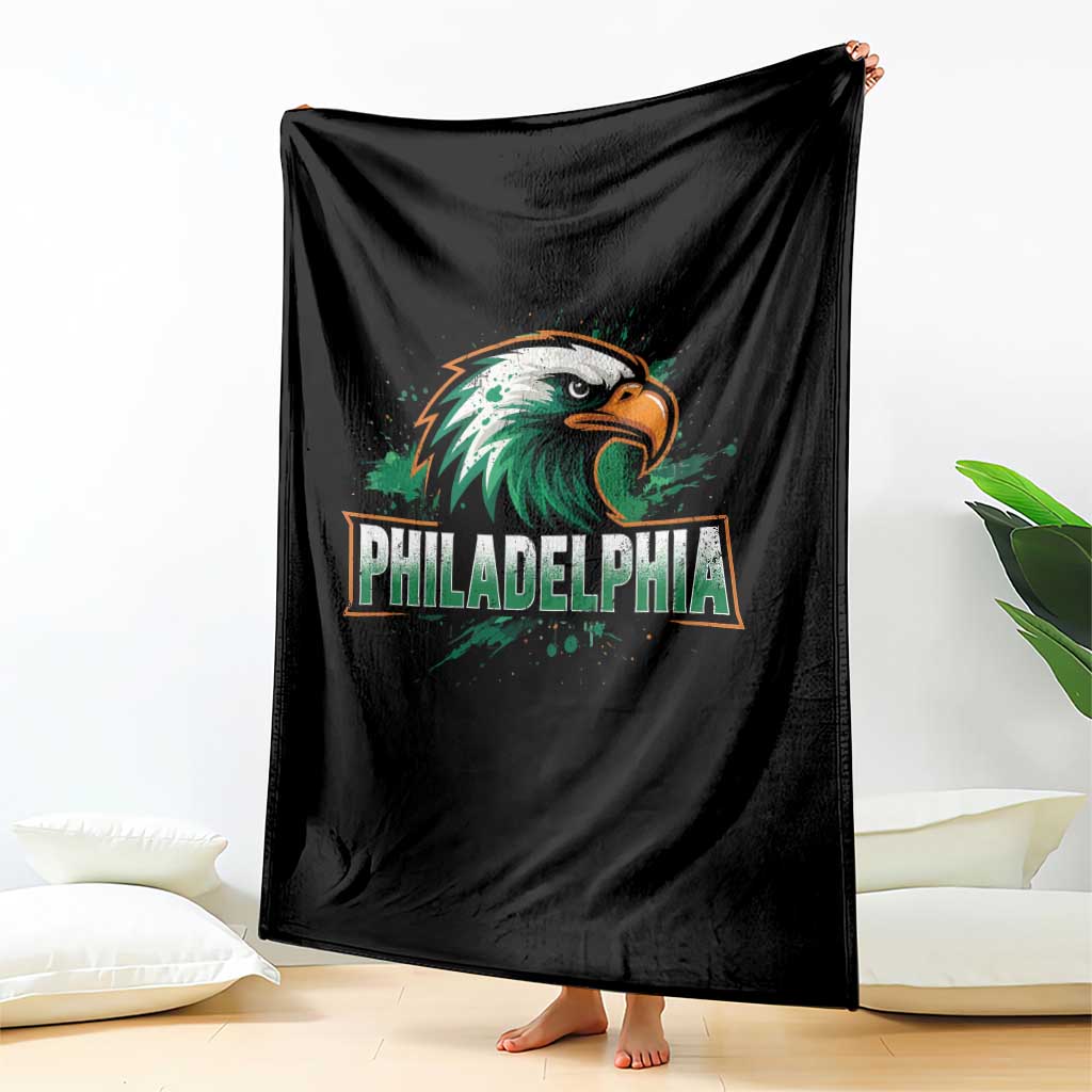 PFE Football Lover Throw Blanket Vintage Green Splash Sport Fan Game Day TS11 Print Your Wear