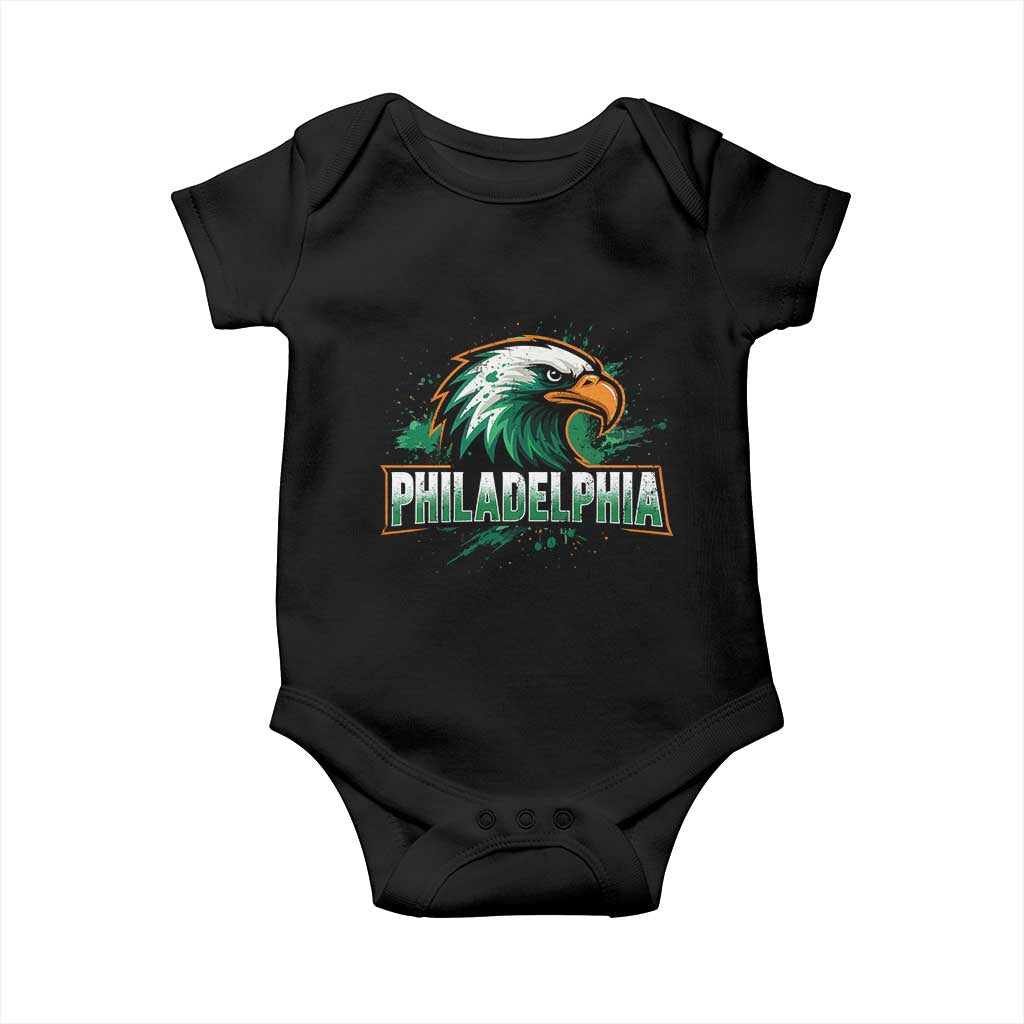 Philadelphia Fan Baby Onesie Eagles Sport Philly Fan TS11 Black Print Your Wear