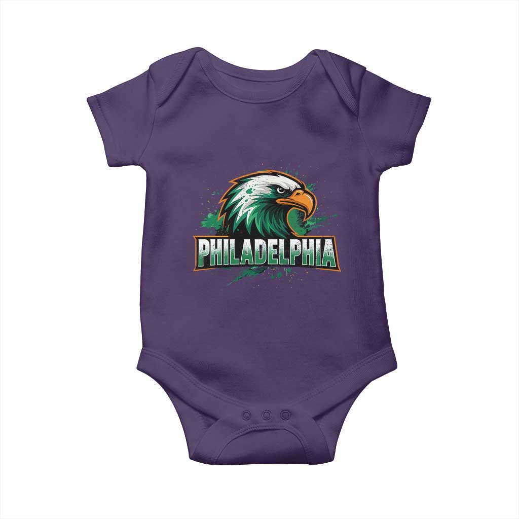 Philadelphia Fan Baby Onesie Eagles Sport Philly Fan TS11 Purple Print Your Wear