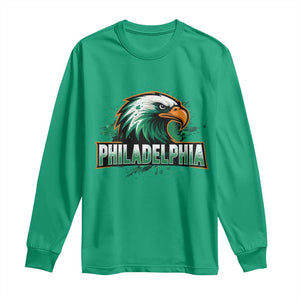 Philadelphia Fan Long Sleeve Shirt Eagles Sport Philly Fan TS11 Irish Green Print Your Wear