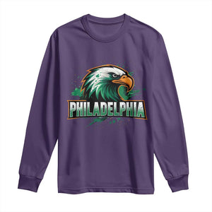 Philadelphia Fan Long Sleeve Shirt Eagles Sport Philly Fan TS11 Purple Print Your Wear