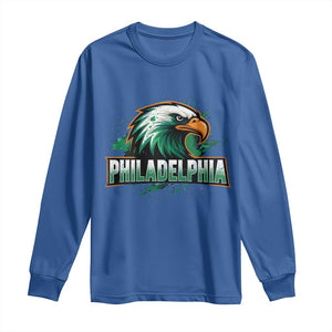 Philadelphia Fan Long Sleeve Shirt Eagles Sport Philly Fan TS11 Royal Blue Print Your Wear
