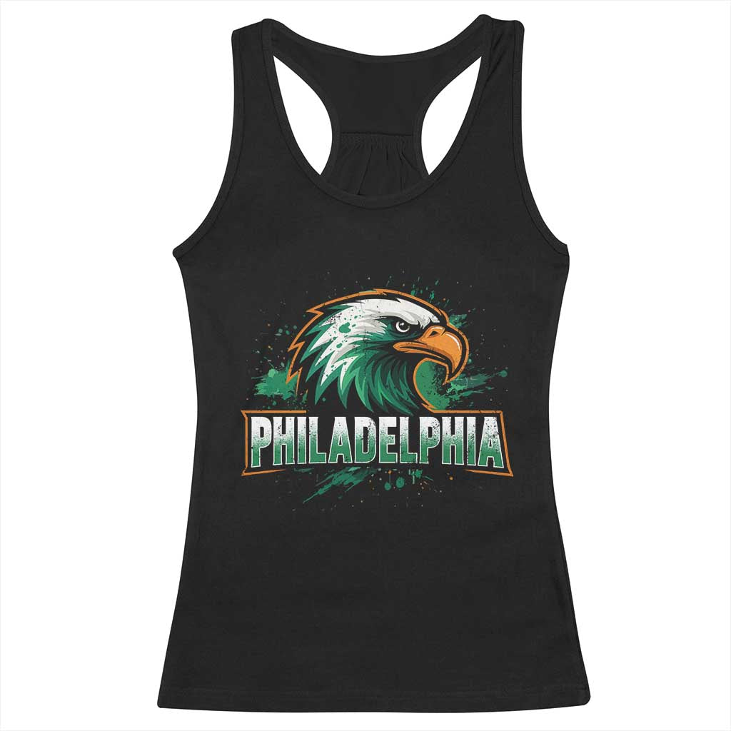 Philadelphia Fan Racerback Tank Top Eagles Sport Philly Fan TS11 Black Print Your Wear
