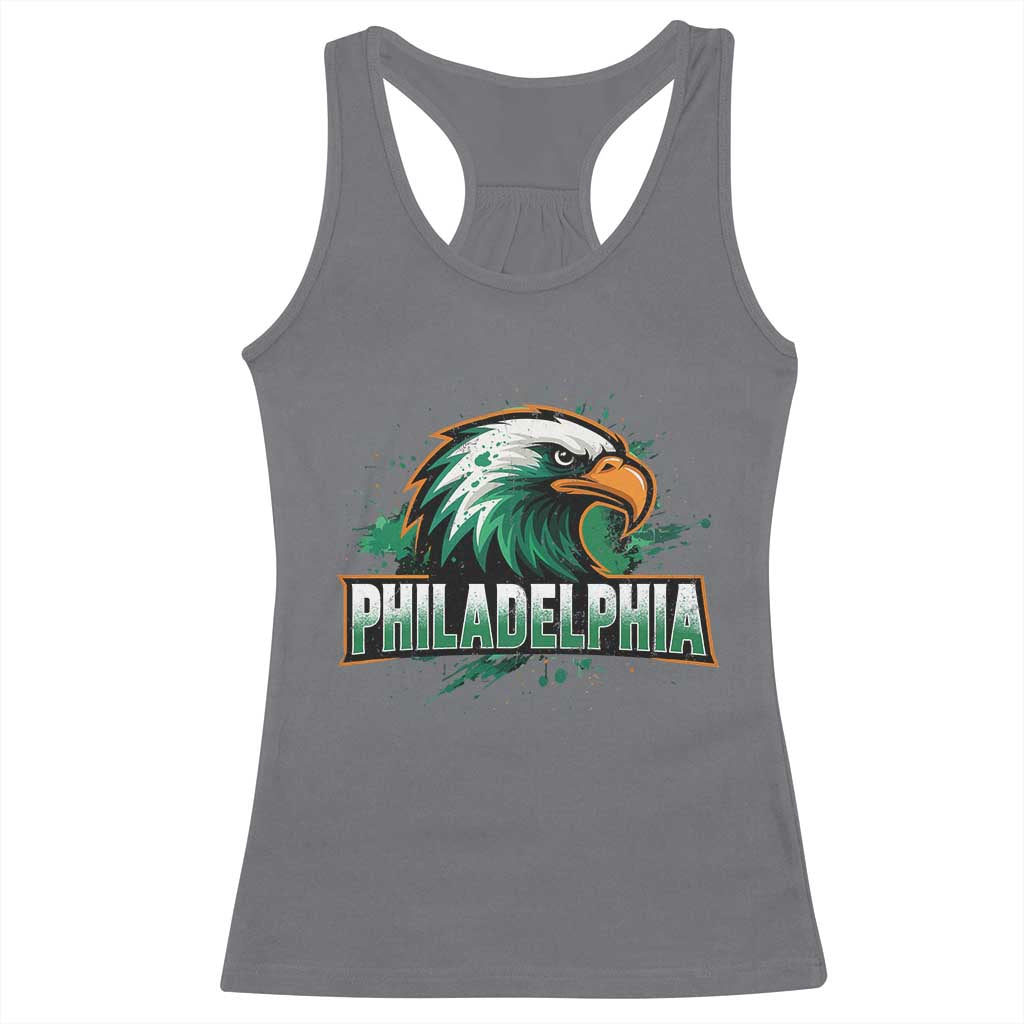 Philadelphia Fan Racerback Tank Top Eagles Sport Philly Fan TS11 Charcoal Print Your Wear