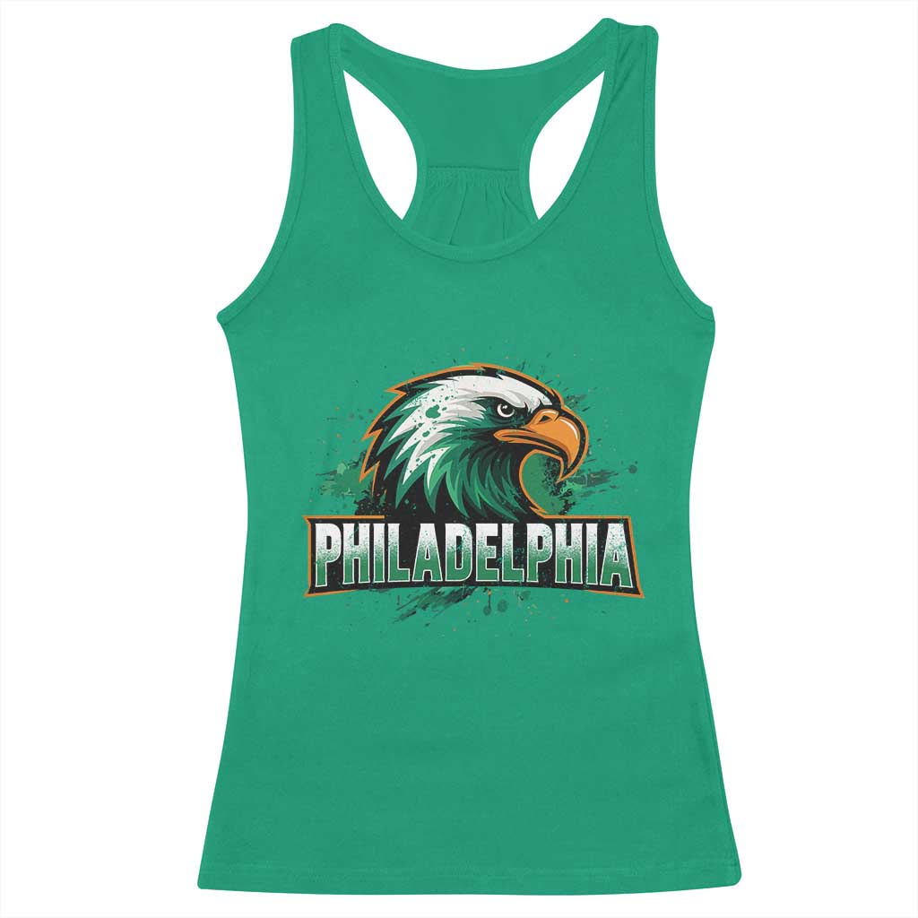 PFE Football Lover Racerback Tank Top Vintage Green Splash Sport Fan Game Day TS11 Irish Green Print Your Wear