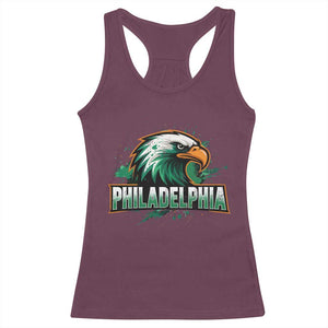 PFE Football Lover Racerback Tank Top Vintage Green Splash Sport Fan Game Day TS11 Maroon Print Your Wear