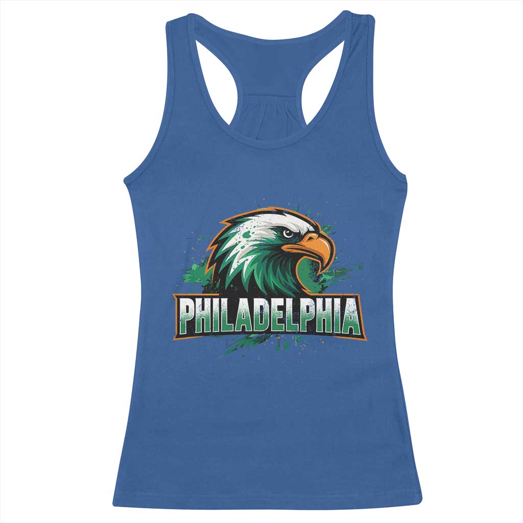 PFE Football Lover Racerback Tank Top Vintage Green Splash Sport Fan Game Day TS11 Royal Blue Print Your Wear