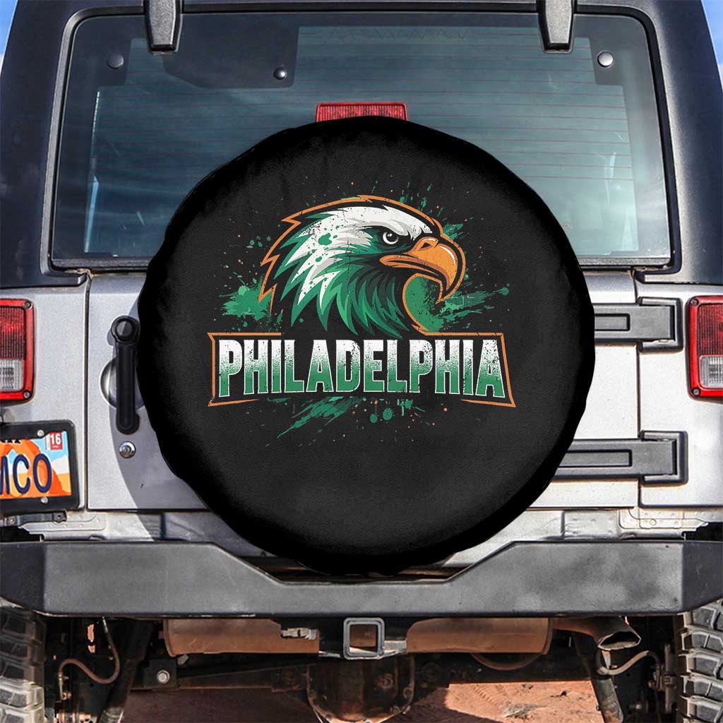 Philadelphia Fan Spare Tire Cover Eagles Sport Philly Fan TS11 No hole Black Print Your Wear