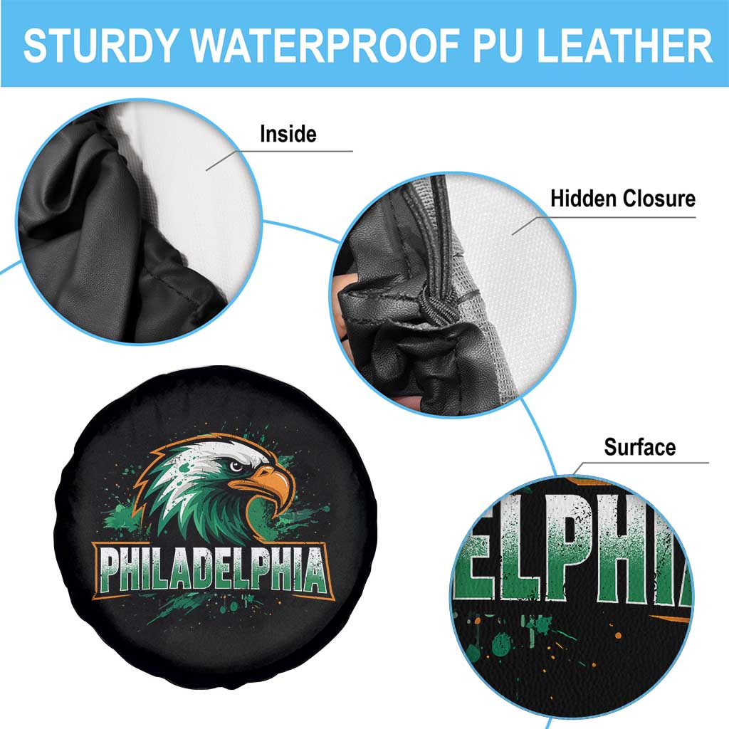 PFE Football Lover Spare Tire Cover Vintage Green Splash Sport Fan Game Day TS11 Print Your Wear