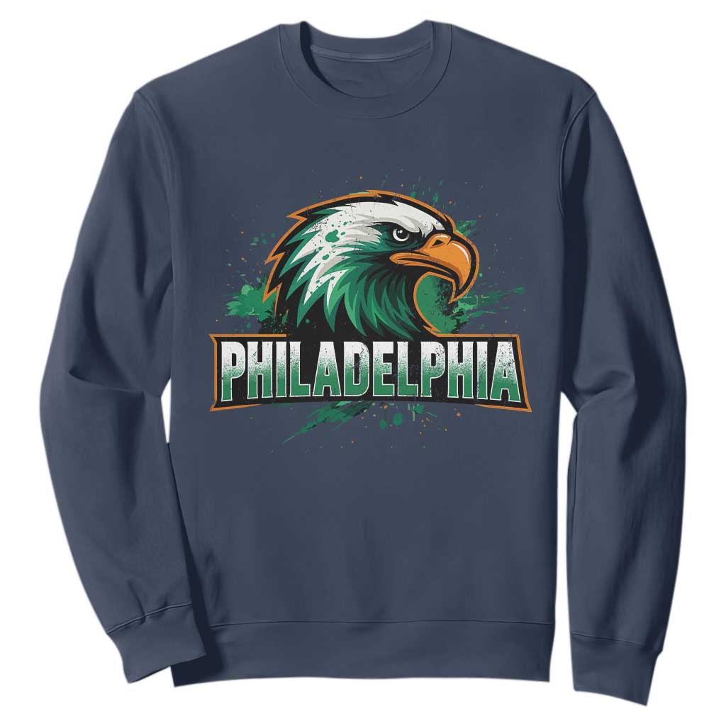 PFE Football Lover Sweatshirt Vintage Green Splash Sport Fan Game Day TS11 Navy Print Your Wear