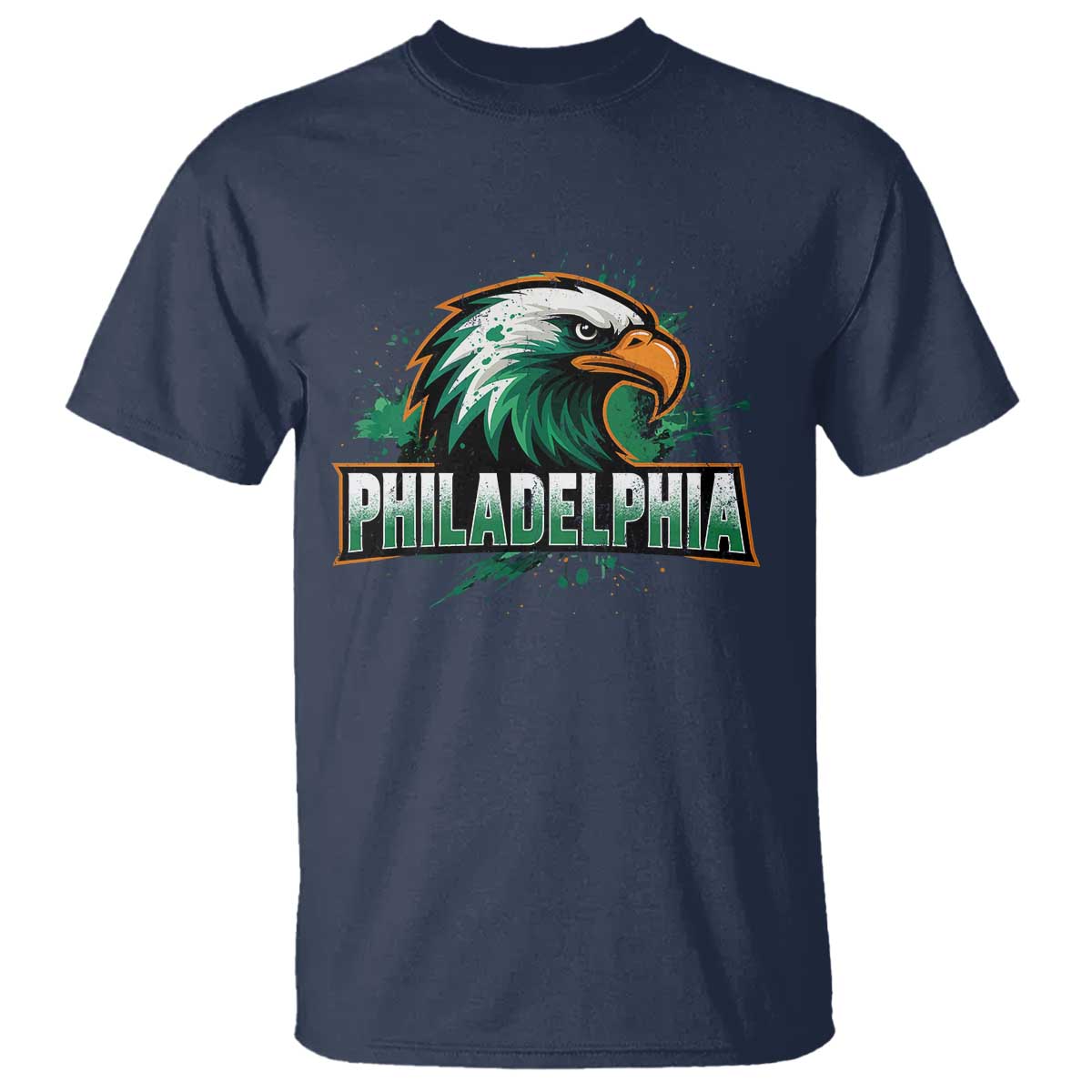 PFE Football Lover T Shirt Vintage Green Splash Sport Fan Game Day TS11 Navy Print Your Wear