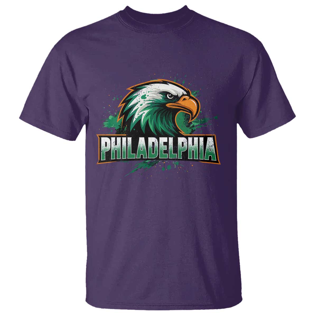 PFE Football Lover T Shirt Vintage Green Splash Sport Fan Game Day TS11 Purple Print Your Wear
