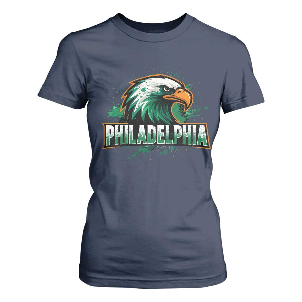 Philadelphia Fan T Shirt For Women Eagles Sport Philly Fan TS11 Navy Print Your Wear