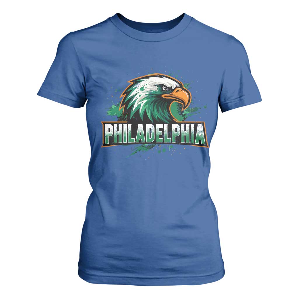 Philadelphia Fan T Shirt For Women Eagles Sport Philly Fan TS11 Royal Blue Print Your Wear