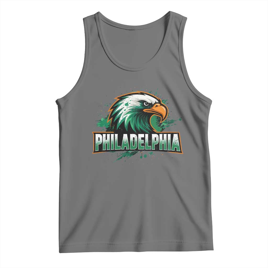 PFE Football Lover Tank Top Vintage Green Splash Sport Fan Game Day TS11 Black Heather Print Your Wear
