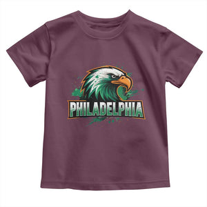 Philadelphia Fan Toddler T Shirt Eagles Sport Philly Fan TS11 Maroon Print Your Wear