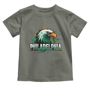 PFE Football Lover Toddler T Shirt Vintage Green Splash Sport Fan Game Day TS11 Military Green Print Your Wear