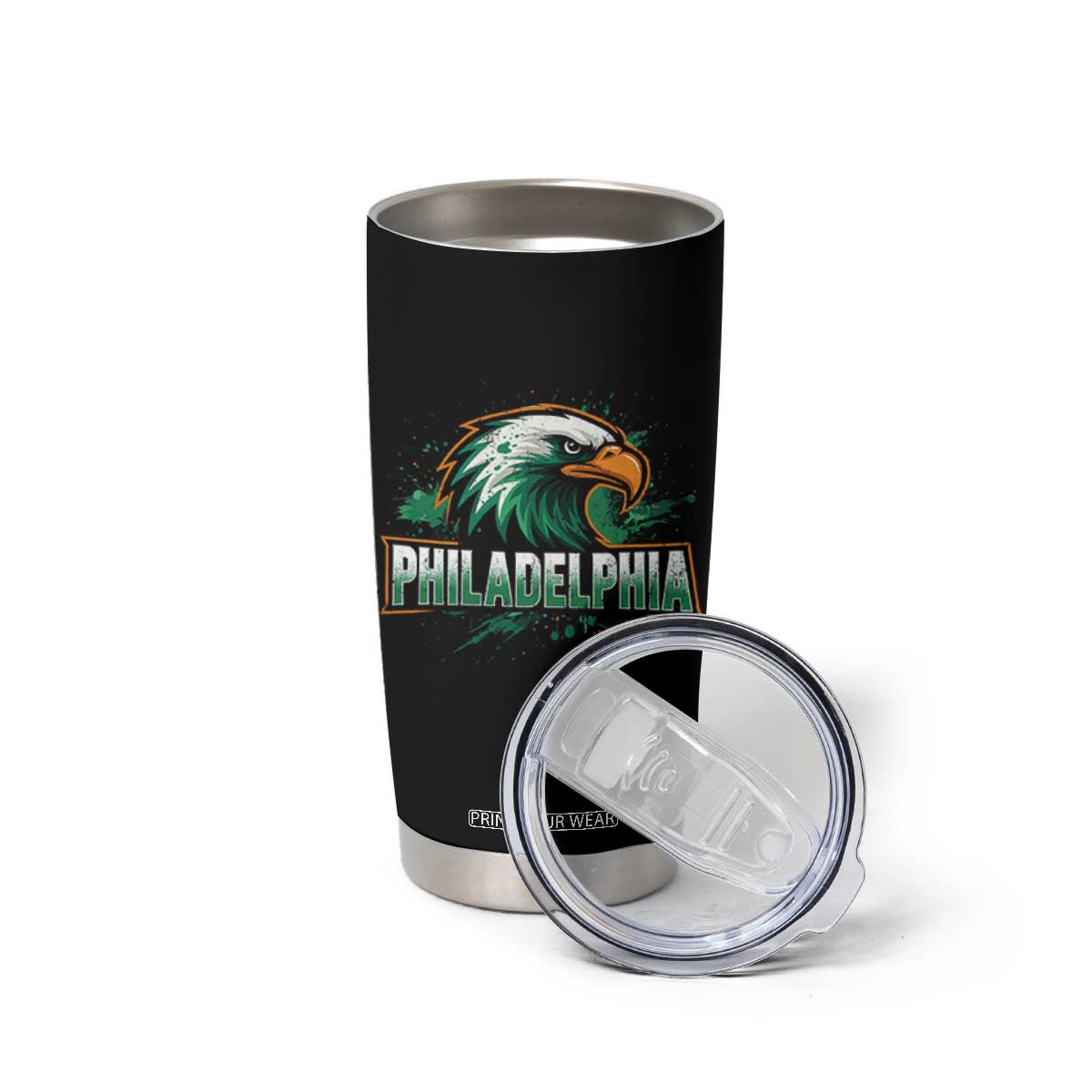 PFE Football Lover Tumbler Cup Vintage Green Splash Sport Fan Game Day TS11 Print Your Wear