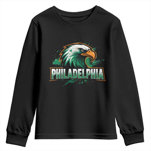 PFE Football Lover Youth Sweatshirt Vintage Green Splash Sport Fan Game Day TS11 Black Print Your Wear