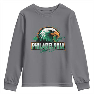 PFE Football Lover Youth Sweatshirt Vintage Green Splash Sport Fan Game Day TS11 Charcoal Print Your Wear