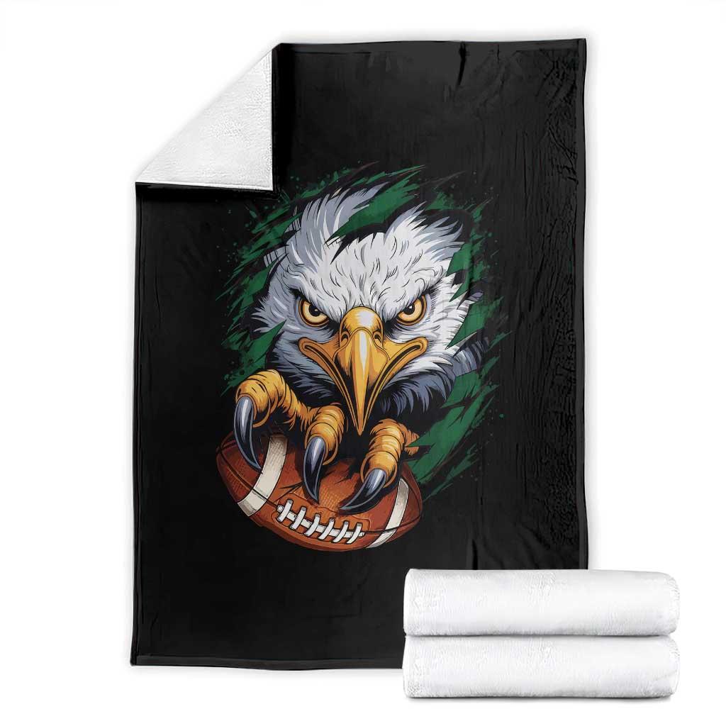 Philadelphia Fan Throw Blanket Green Eagles Sport Game Day TS11 Black Print Your Wear