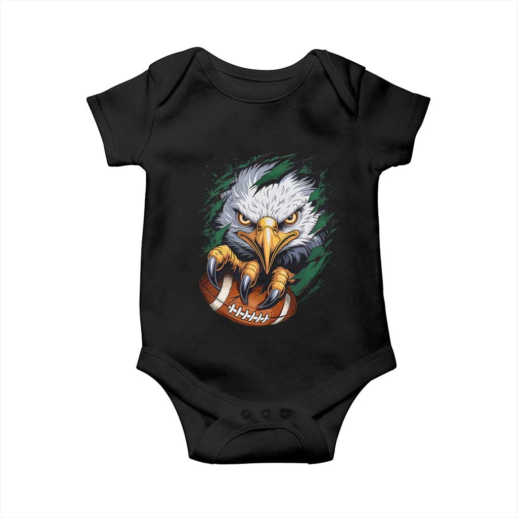 Philadelphia Fan Baby Onesie Green Eagles Sport Game Day TS11 Black Print Your Wear