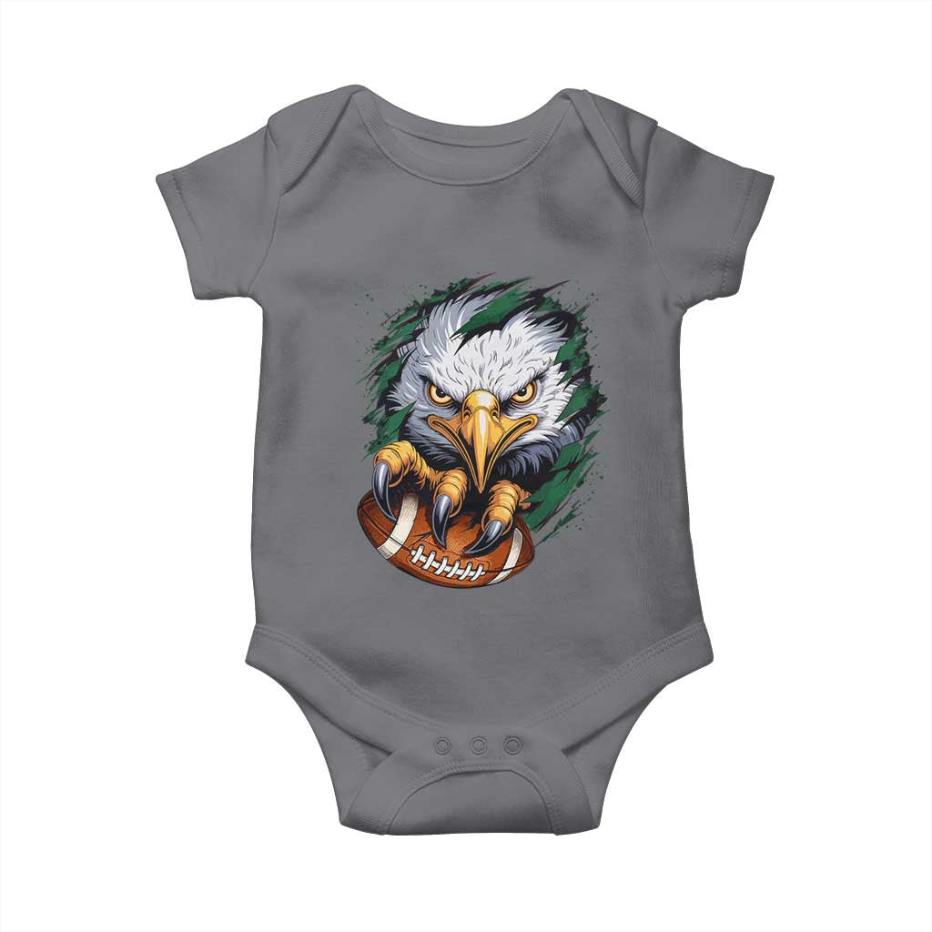 Philadelphia Fan Baby Onesie Green Eagles Sport Game Day TS11 Charcoal Print Your Wear