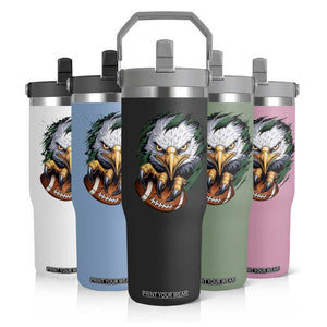 PFE Football Game Green Sport Lovers Flip Straw Tumbler TS11 Print Your Wear