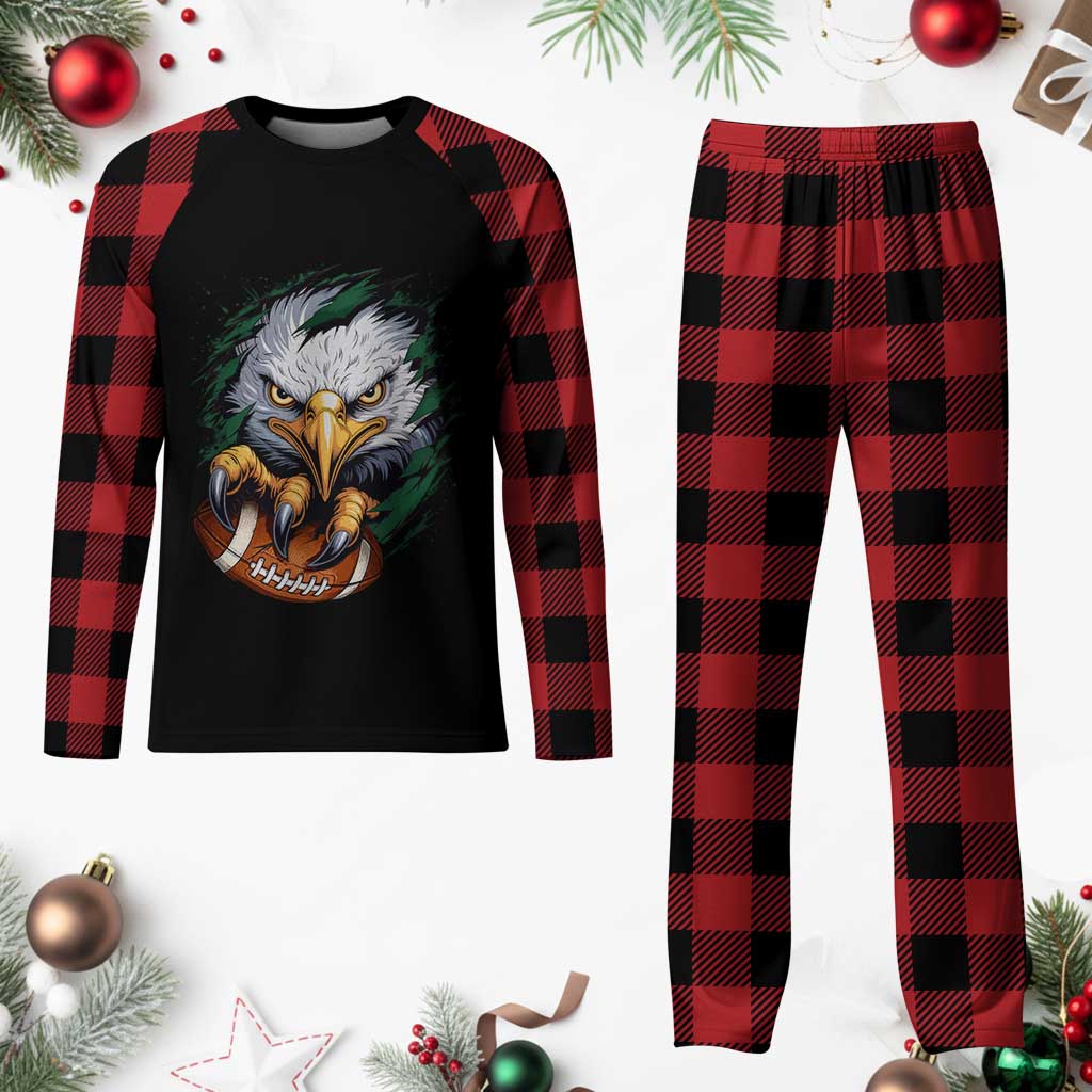 PFE Football Game Green Sport Lovers Plaid Pajama Set TS11 Buffalo Plaid Print Your Wear
