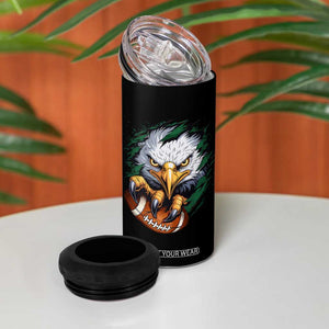 Philadelphia Fan 4 in 1 Can Cooler Tumbler Green Eagles Sport Game Day TS11 Print Your Wear