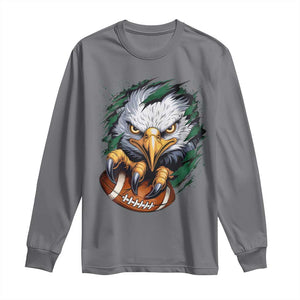 Philadelphia Fan Long Sleeve Shirt Green Eagles Sport Game Day TS11 Charcoal Print Your Wear