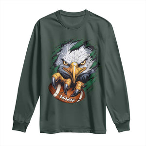 Philadelphia Fan Long Sleeve Shirt Green Eagles Sport Game Day TS11 Dark Forest Green Print Your Wear
