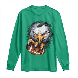 Philadelphia Fan Long Sleeve Shirt Green Eagles Sport Game Day TS11 Irish Green Print Your Wear