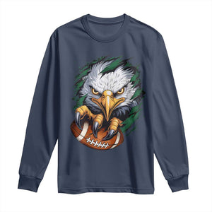 Philadelphia Fan Long Sleeve Shirt Green Eagles Sport Game Day TS11 Navy Print Your Wear